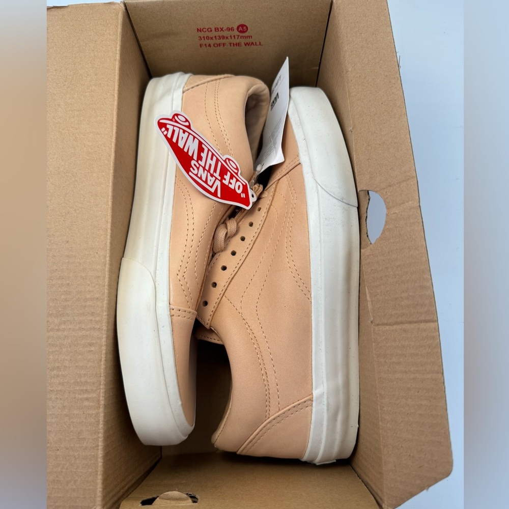 Vans nude leather size 8.5 womens